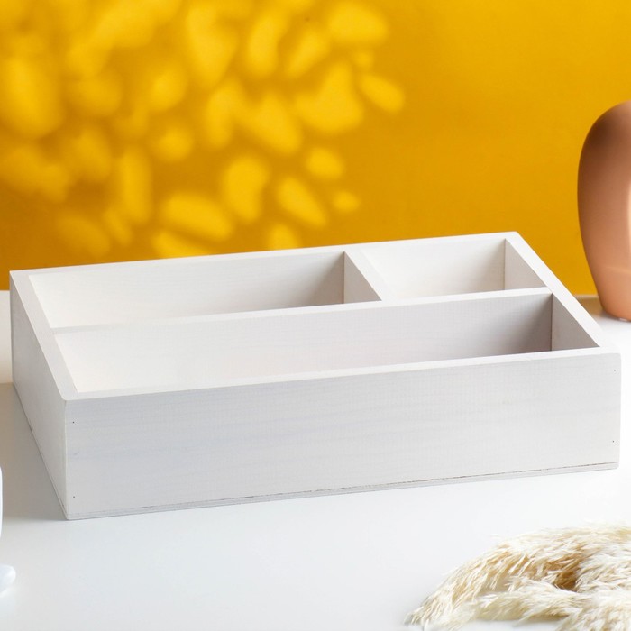 Кашпо деревянное с двумя перегородками большое, белое, 37х25х8 см
Кашпо деревянное с двумя перегородками большое, белое, 37х25х8 см