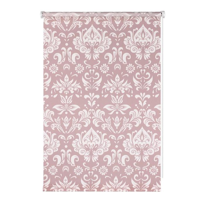фото Штора рулонная print «дамаск», 90х160 см, цвет сливовый prakto