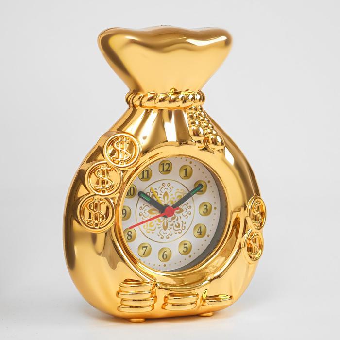 Будильник "Мешок денег", дискретный ход, d=6 см, 15.5 х 11.5 см
Будильник "Мешок денег", дискретный ход, d=6 см, 15.5 х 11.5 см