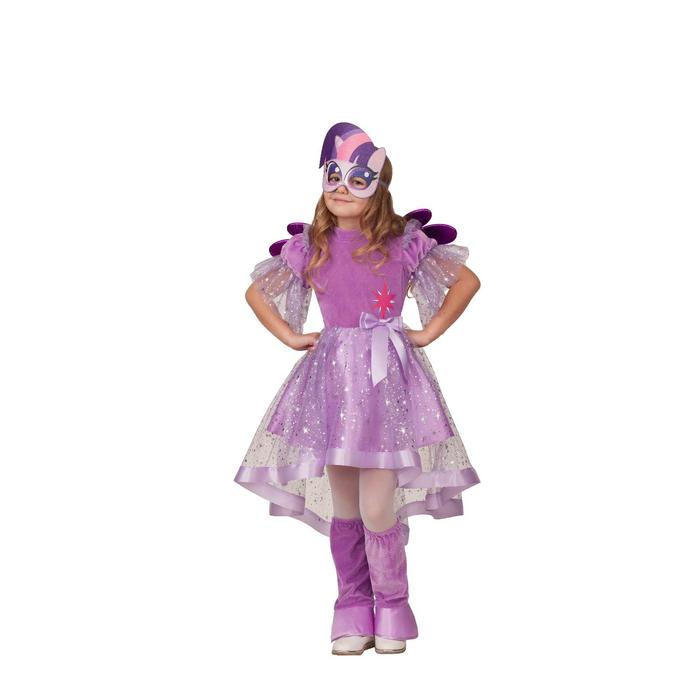 Карнавальный костюм «Сумеречная Искорка», платье, маска, гетры, р. 28, рост 110 см
Карнавальный костюм «Сумеречная Искорка», платье, маска, гетры, р. 28, рост 110 см