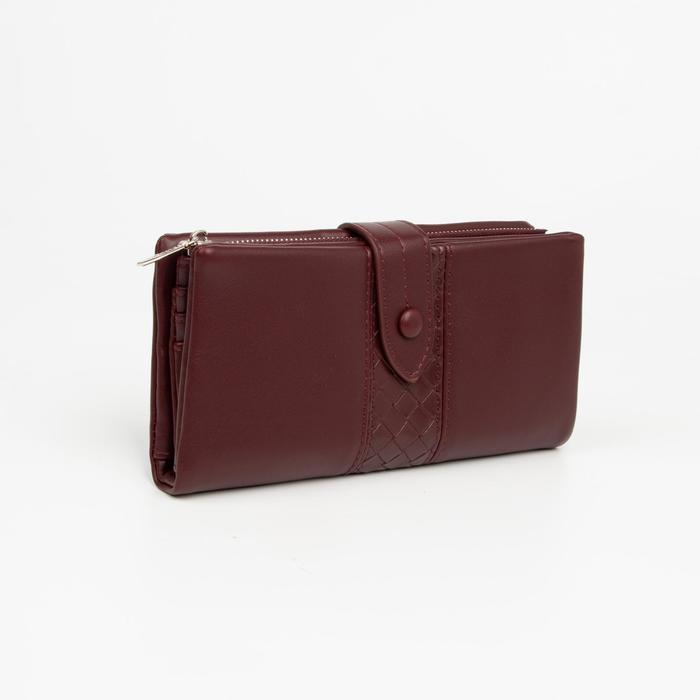 Кошелёк на кнопке, цвет бордовый
Кошелёк на кнопке, цвет бордовый