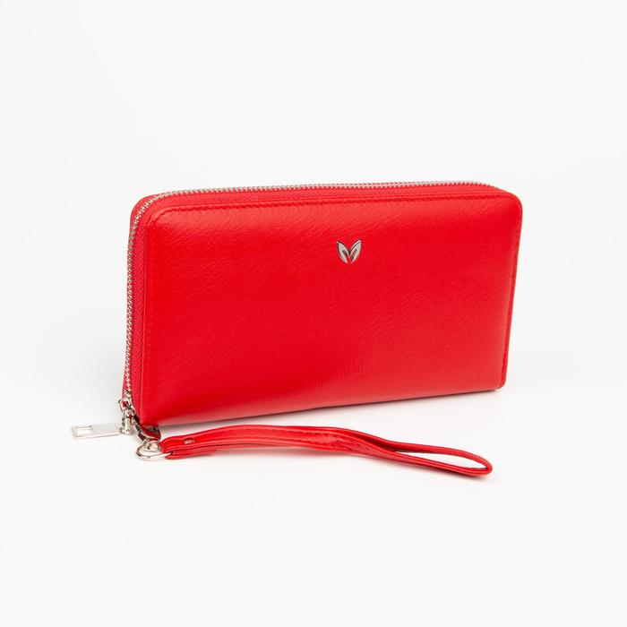 Кошелёк на молнии, с ручкой, цвет красный
Кошелёк на молнии, с ручкой, цвет красный