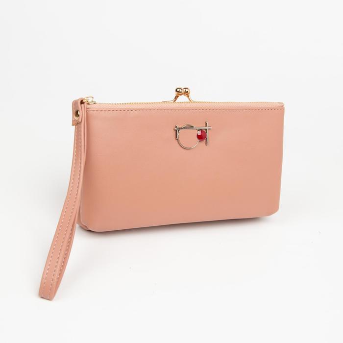 Кошелёк на молнии, с ручкой, цвет розовый
Кошелёк на молнии, с ручкой, цвет розовый