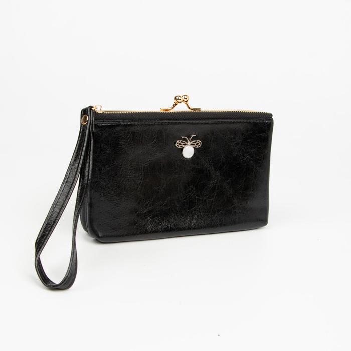 Кошелёк женский, отдел на молнии, цвет чёрный
Кошелёк женский, отдел на молнии, цвет чёрный