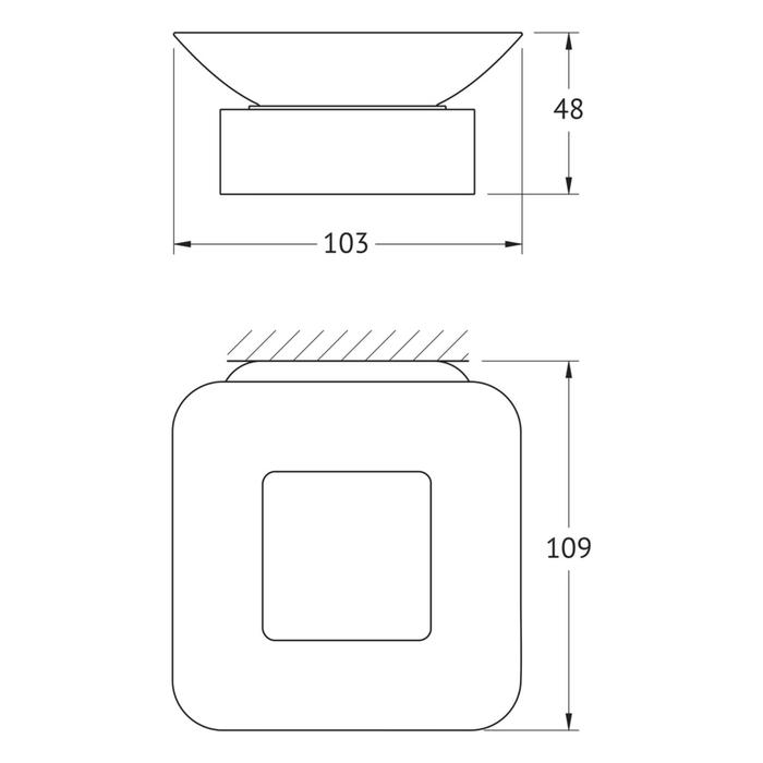 фото Держатель с мыльницей, матовое стекло, хром artwelle