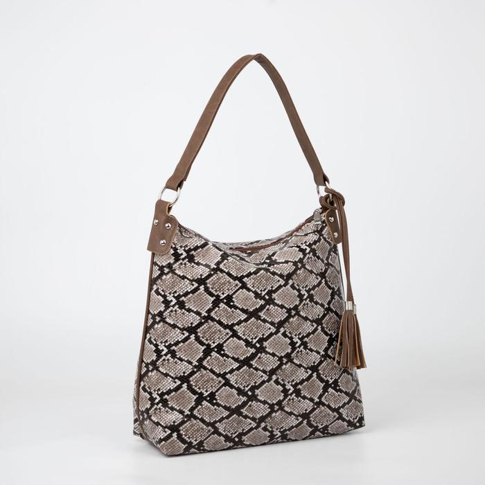 Сумка-мешок, отдел на молнии, наружный карман, анималистичный принт, цвет коричневый
Сумка-мешок, отдел на молнии, наружный карман, анималистичный принт, цвет коричневый