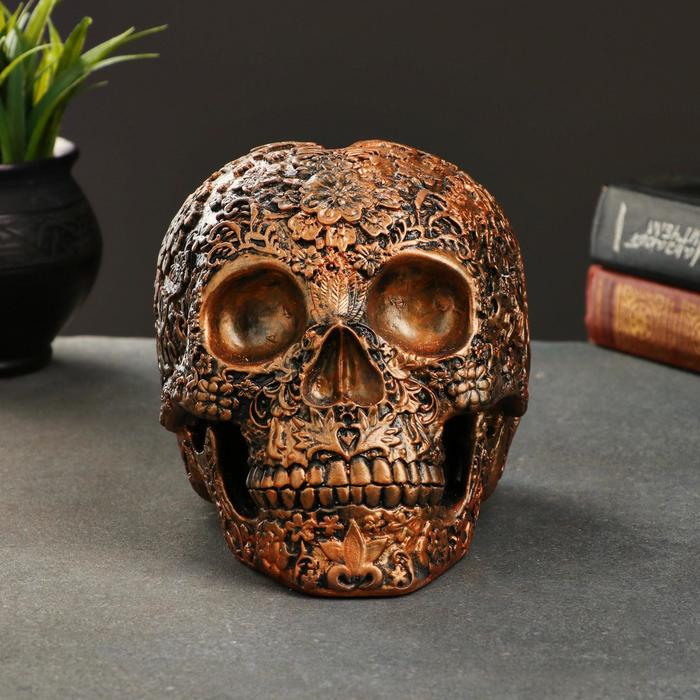 Фигура "Череп резной" бронза, 25см
Фигура "Череп резной" бронза, 25см