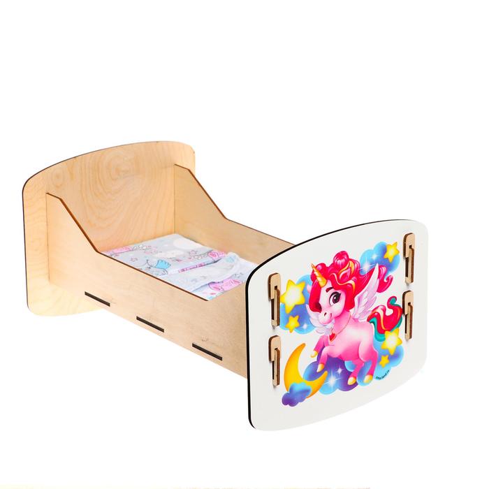 Кроватка для куклы «Единорог» 
Кроватка для куклы «Единорог»