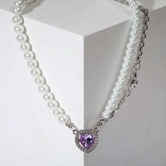 Колье "Цепь" жемчуг титаник, цвет бело-фиолетовый, 43 см
Колье "Цепь" жемчуг титаник, цвет бело-фиолетовый, 43 см