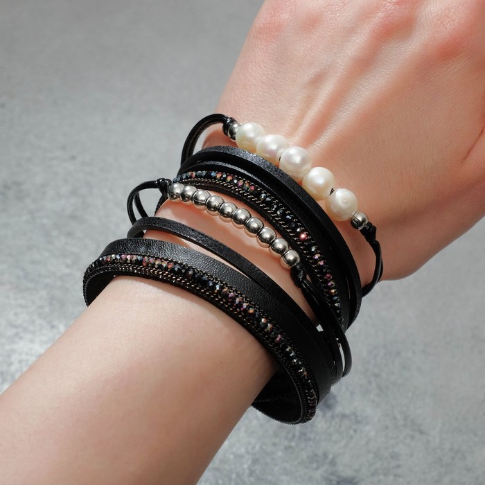 Браслет "На магните" жемчуг и бисер, цвет чёрный, 19,5 см
Браслет "На магните" жемчуг и бисер, цвет чёрный, 19,5 см
