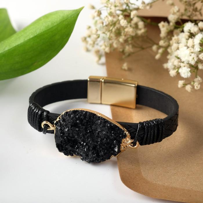 Браслет "На магните" большой камень, цвет чёрный в золоте, 19,5 см
Браслет "На магните" большой камень, цвет чёрный в золоте, 19,5 см