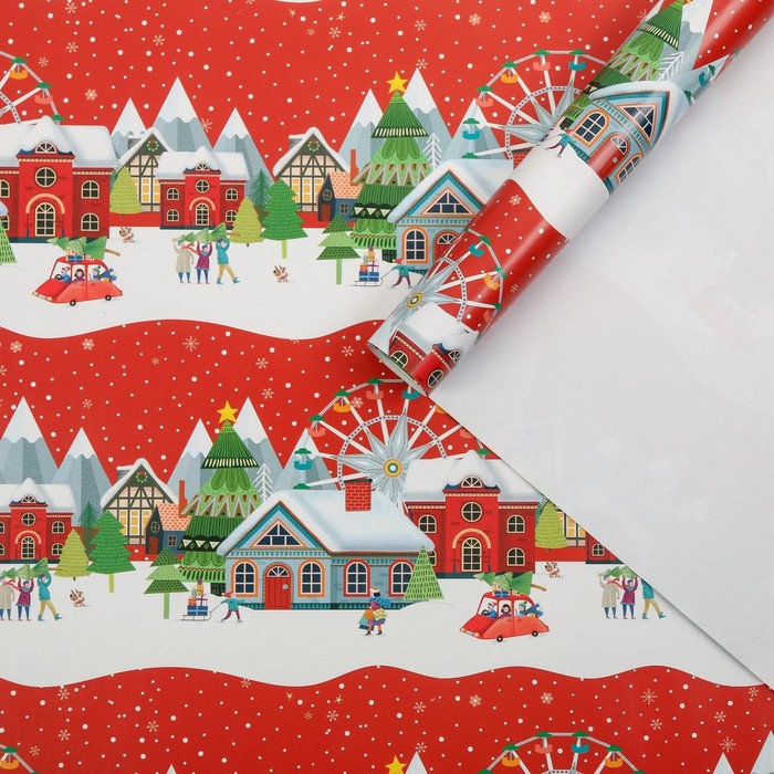 Бумага упаковочная глянцевая «Зимний город», 50 х 70 см
Бумага упаковочная глянцевая «Зимний город», 50 х 70 см