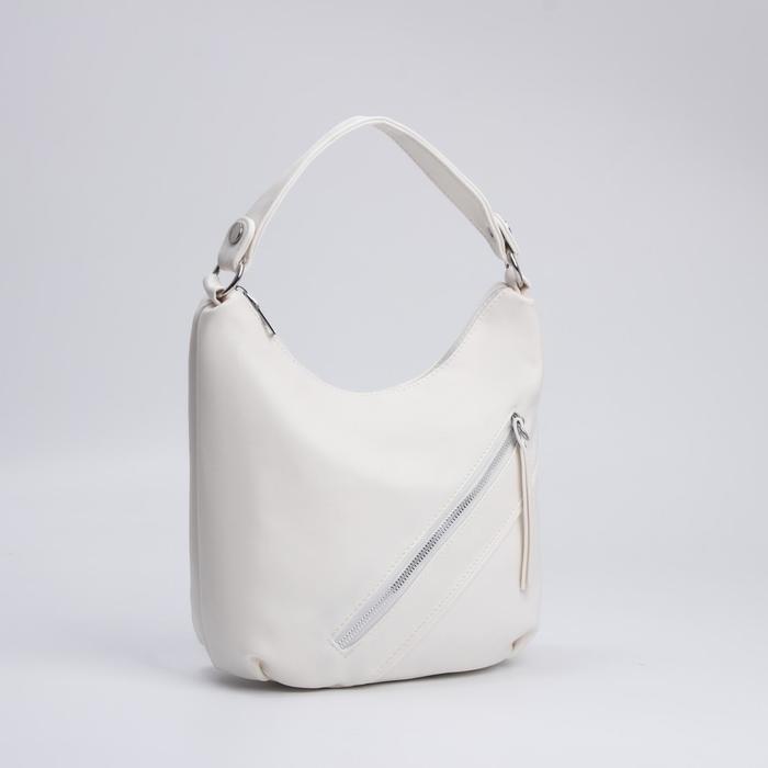 Сумка-хобо, отдел на молнии, 2 наружных кармана, длинный ремень, цвет белый
Сумка-хобо, отдел на молнии, 2 наружных кармана, длинный ремень, цвет белый