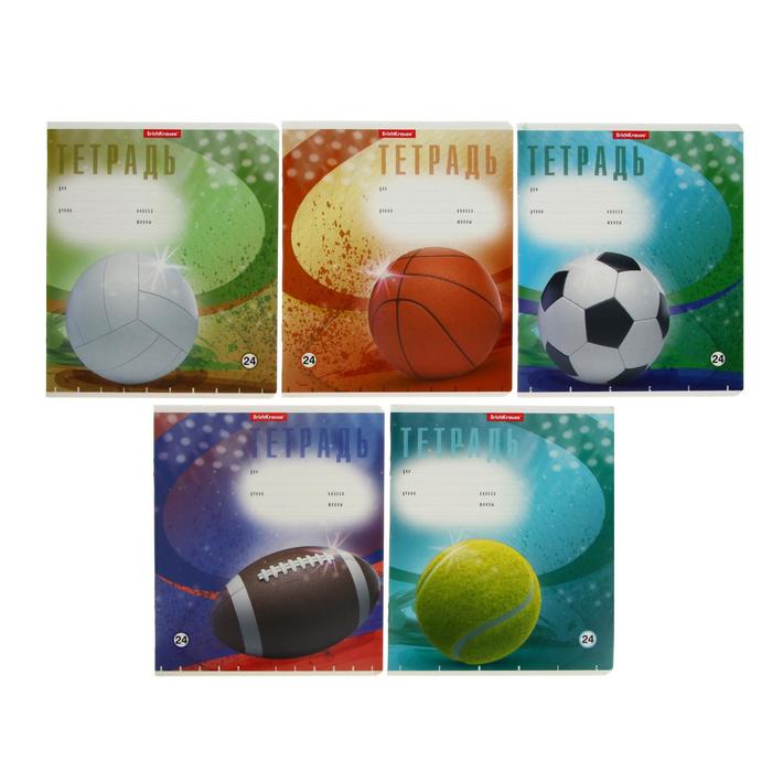 Тетрадь 24 листа в линейку ErichKrause "Мяч в игре", обложка мелованный картон, блок офсет, МИКС 
Тетрадь 24 листа в линейку ErichKrause "Мяч в игре", обложка мелованный картон, блок офсет, МИКС