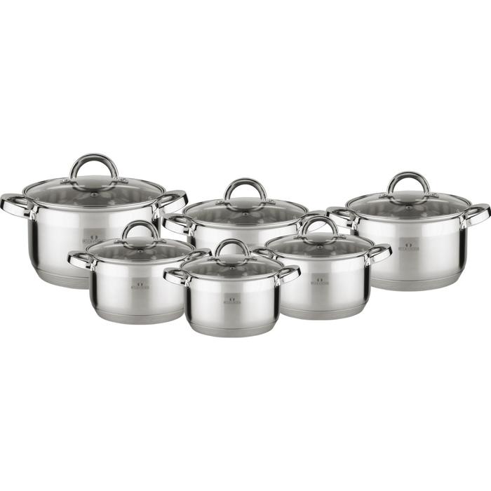 Набор посуды: кастрюли 2.1/2.9/3.9/3.9/6.6 л
Набор посуды: кастрюли 2.1/2.9/3.9/3.9/6.6 л