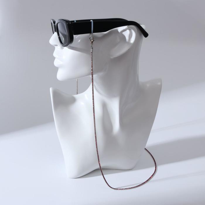 Цепочка для очков "Нить из страз" в цапах, цвет красный в серебре, 70 см
Цепочка для очков "Нить из страз" в цапах, цвет красный в серебре, 70 см