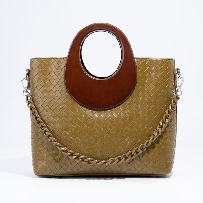 Сумка-тоут на молнии, цвет оливковый
Сумка-тоут на молнии, цвет оливковый