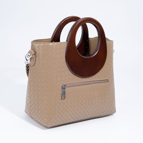 Сумка-тоут, отдел на молнии, наружный карман, длинный ремень, цвет коричневый 
Сумка-тоут, отдел на молнии, наружный карман, длинный ремень, цвет коричневый