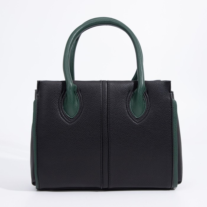 Сумка-тоут на молнии, цвет чёрный/зелёный
Сумка-тоут на молнии, цвет чёрный/зелёный