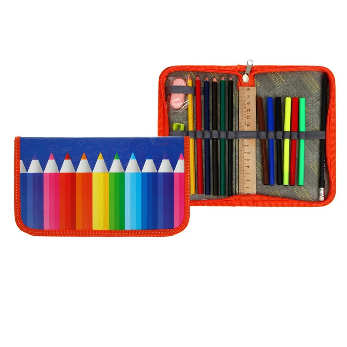 Пенал 1 секция Calligrata, 115 x 190 мм, с наполнением, 16 предметов, ламинированный картон, "Карандаши"
Пенал 1 секция Calligrata, 115 x 190 мм, с наполнением, 16 предметов, ламинированный картон, "Карандаши"