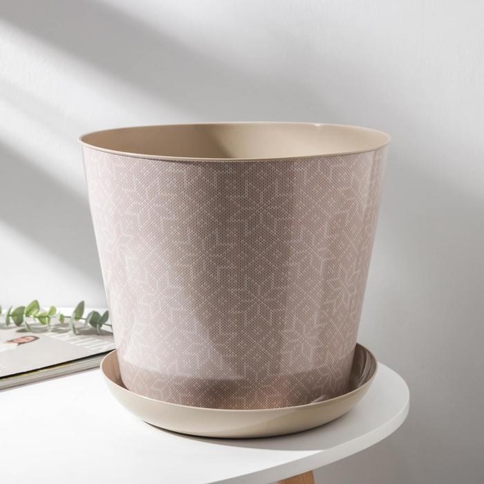 Горшок с поддоном «Миссони», 8,5 л, цвет латте
Горшок с поддоном «Миссони», 8,5 л, цвет латте