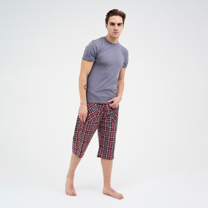 Бриджи мужские, цвет серый/бордо/клетка, размер 58
Бриджи мужские, цвет серый/бордо/клетка, размер 58