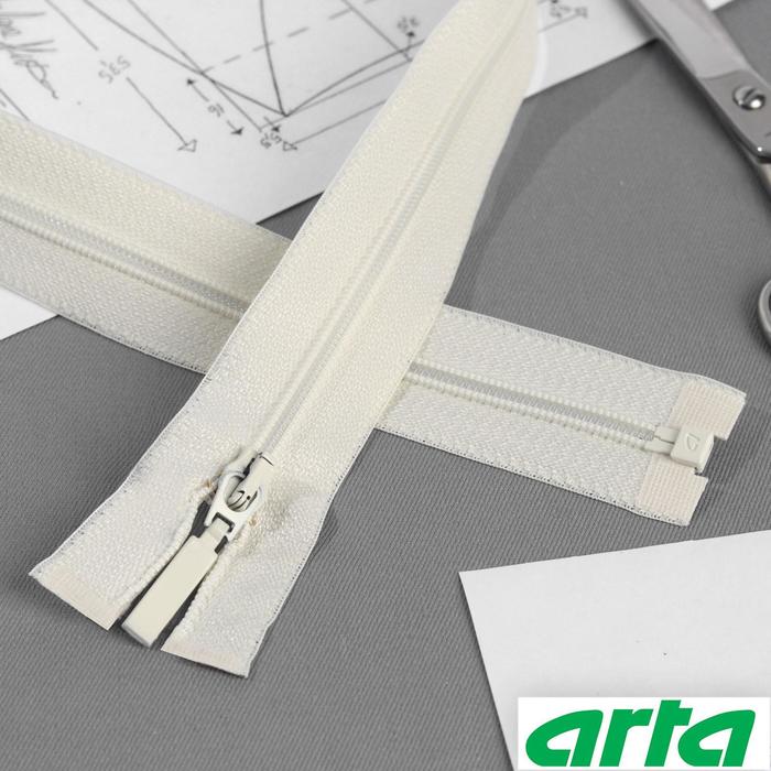 Молния «Спираль», Т6, разъёмная, 45 см, цвет светло-бежевый №571 
Молния «Спираль», Т6, разъёмная, 45 см, цвет светло-бежевый №571