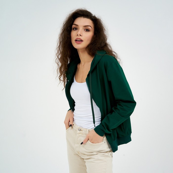 Толстовка женская однотонная, цвет зелёный, размер one size
Толстовка женская однотонная, цвет зелёный, размер one size