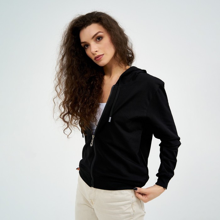 Толстовка женская однотонная, цвет чёрный, размер one size
Толстовка женская однотонная, цвет чёрный, размер one size