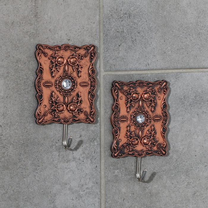 Набор крючков на липучке «Антик», 2 шт, цвет бронза
Набор крючков на липучке «Антик», 2 шт, цвет бронза