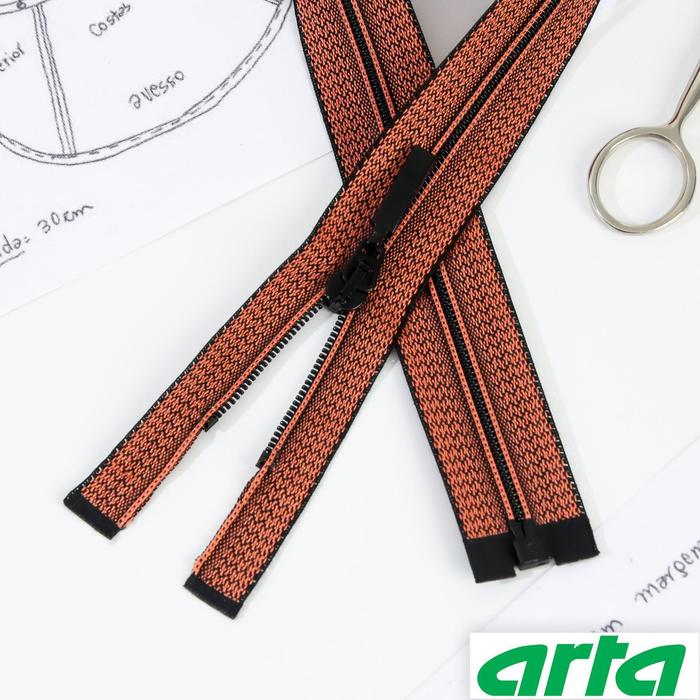 Молния «Спираль», Т6, разъёмная, 60 см, декоративная тесьма меланж, цвет лососево-чёрный №D814M
Молния «Спираль», Т6, разъёмная, 60 см, декоративная тесьма меланж, цвет лососево-чёрный №D814M