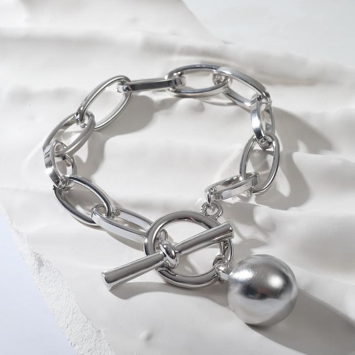 Браслет металл "Цепь" тогл и сфера, цвет серый, 21,5см
Браслет металл "Цепь" тогл и сфера, цвет серый, 21,5см
