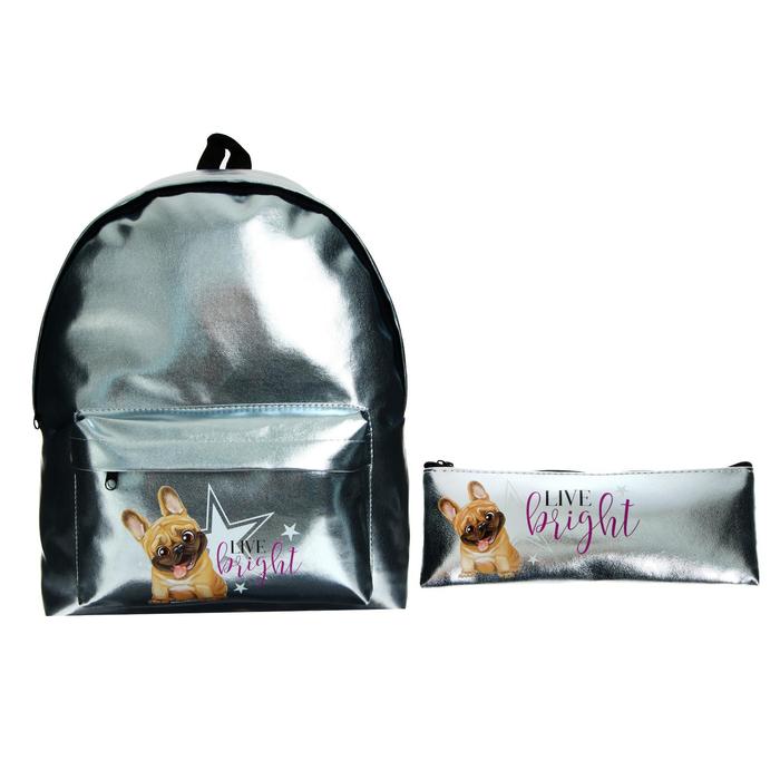 Рюкзак молодёжный Calligrata "Бульдог" + пенал - косметичка, 38 х 30 х 11 см, голография
Рюкзак молодёжный Calligrata "Бульдог" + пенал - косметичка, 38 х 30 х 11 см, голография