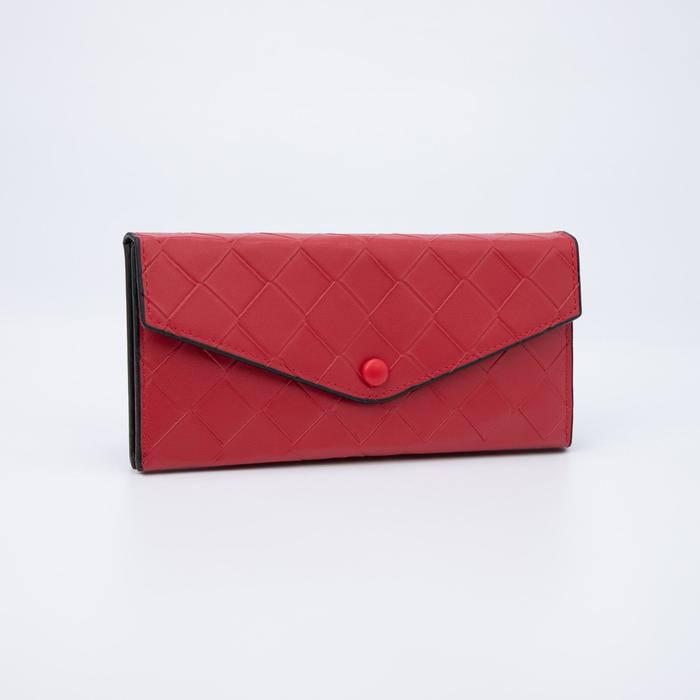 Кошелёк на кнопке, цвет красный
Кошелёк на кнопке, цвет красный