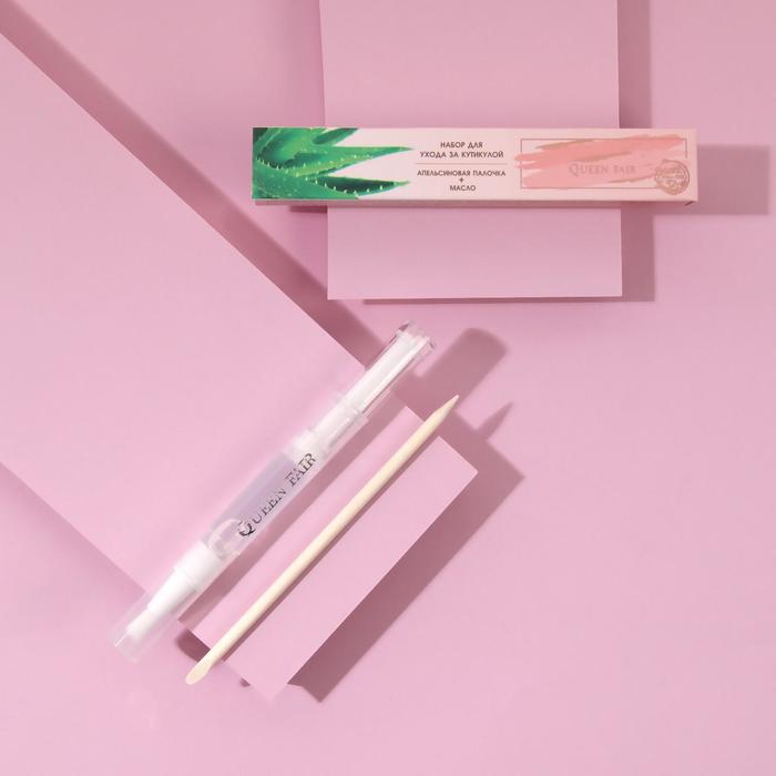 Набор для ухода за кутикулой «Алоэ»: апельсиновая палочка, масло
Набор для ухода за кутикулой «Алоэ»: апельсиновая палочка, масло