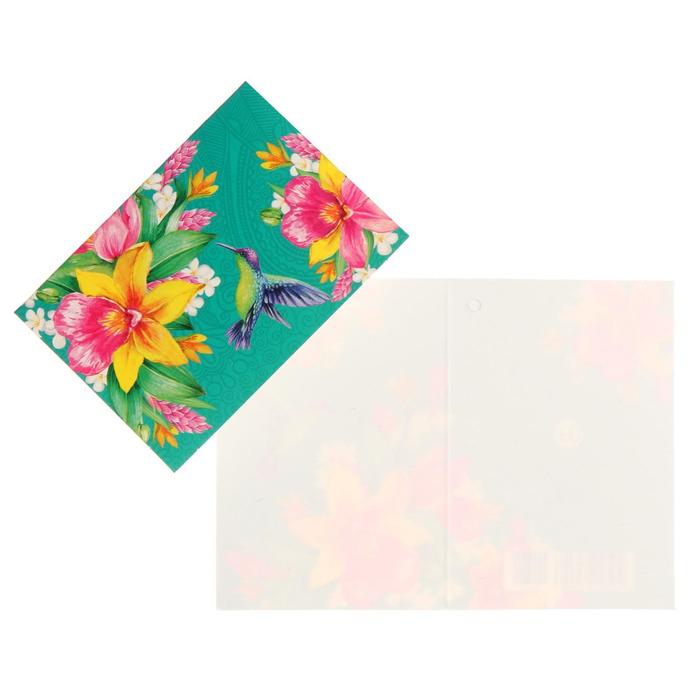 Открытка-шильдик "Универсальная" птичка с цветами
Открытка-шильдик "Универсальная" птичка с цветами