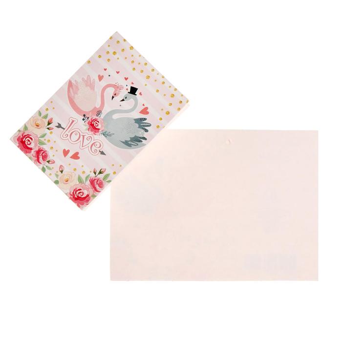 Открытка-шильдик "Love" лебеди-молодожены
Открытка-шильдик "Love" лебеди-молодожены