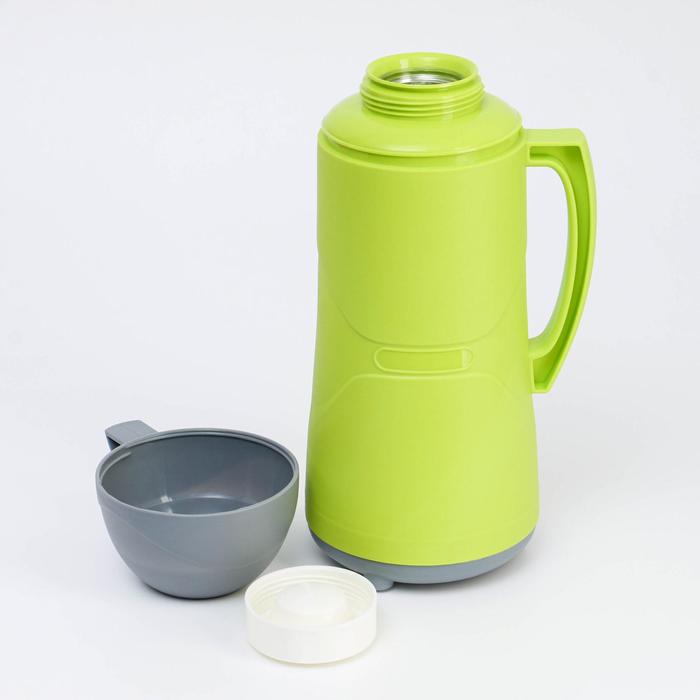 фото Термос 1 л, со стеклянной колбой, сохраняет тепло 8 ч, 30 х 16 см, зеленый take it easy