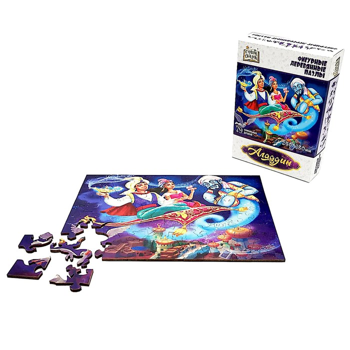 Фигурный деревянный пазл Страна сказок «Аладдин»
Фигурный деревянный пазл Страна сказок «Аладдин»