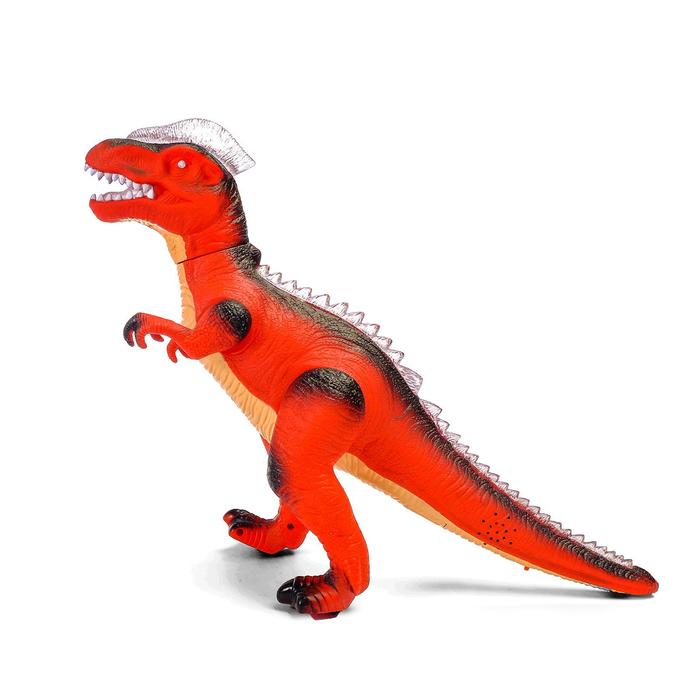 фото Динозавр радиоуправляемый «t-rex», световые и звуковые эффекты, работает от батареек, цвет красный jia qi