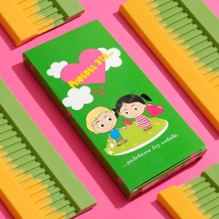 Фигурный шоколад «Любовь это...», апельсин, 90 г
Фигурный шоколад «Любовь это...», апельсин, 90 г