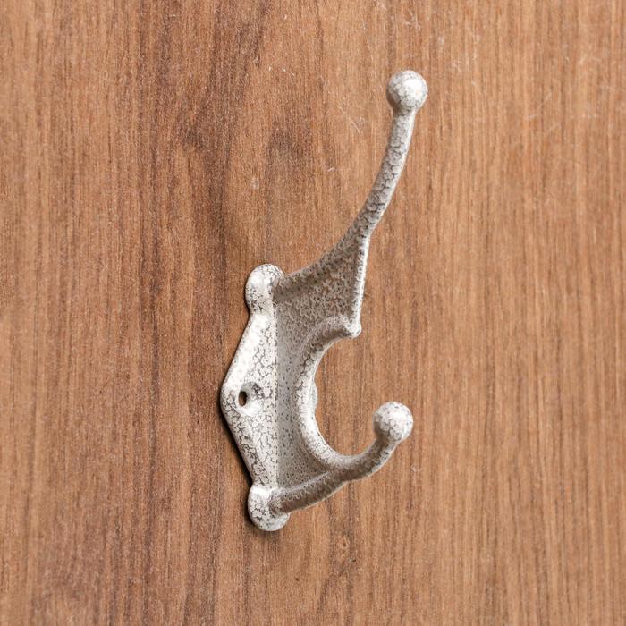 Крючок мебельный "Винтаж", двухрожковый, металл, бело-серый
Крючок мебельный "Винтаж", двухрожковый, металл, бело-серый