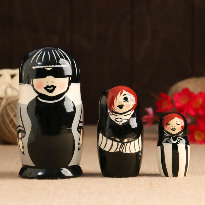 Матрёшка 3-х кукольная, Модная Линда,14-15 см, ручная работа
Матрёшка 3-х кукольная, Модная Линда,14-15 см, ручная работа