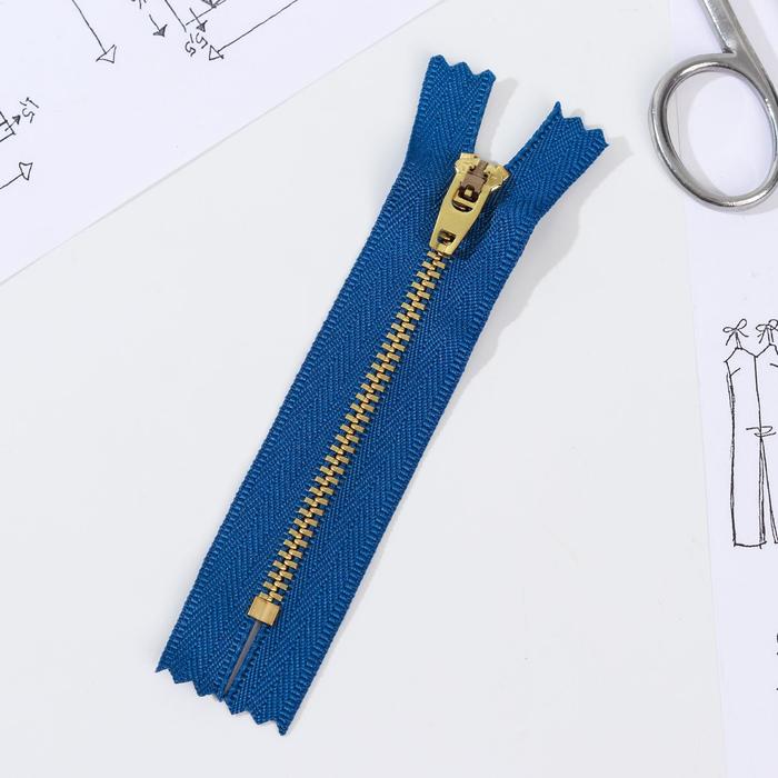 Молния джинсовая, №1, неразъёмная, 12 см, цвет синий/латунь
Молния джинсовая, №1, неразъёмная, 12 см, цвет синий/латунь