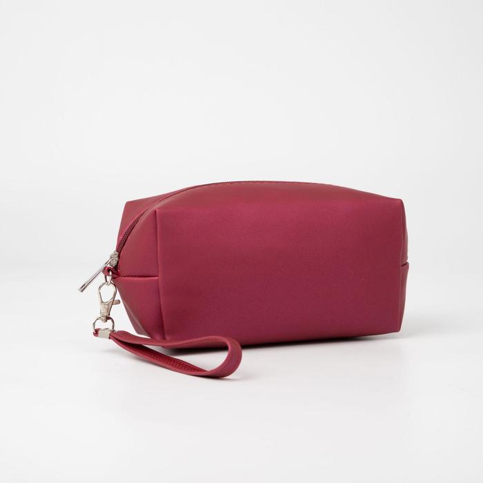 Косметичка на молнии, с ручкой, цвет бордовый
Косметичка на молнии, с ручкой, цвет бордовый