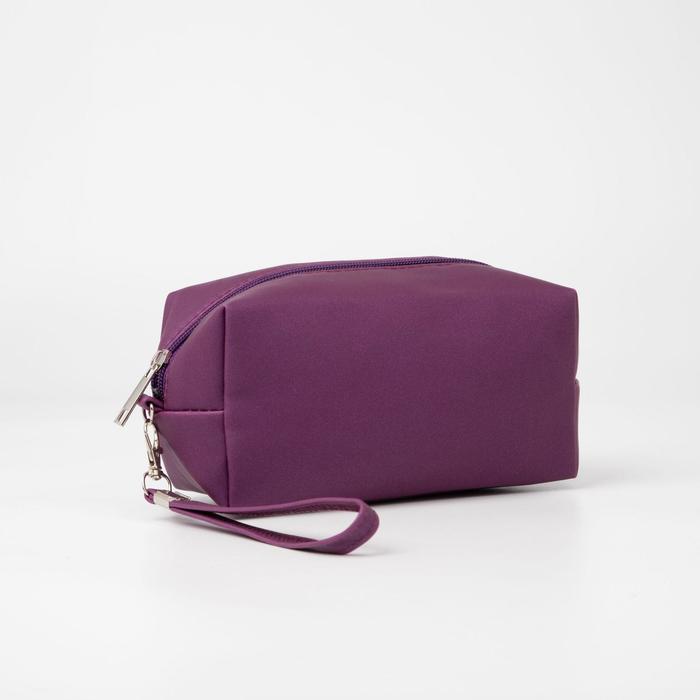 Косметичка на молнии, с ручкой, цвет фиолетовый
Косметичка на молнии, с ручкой, цвет фиолетовый