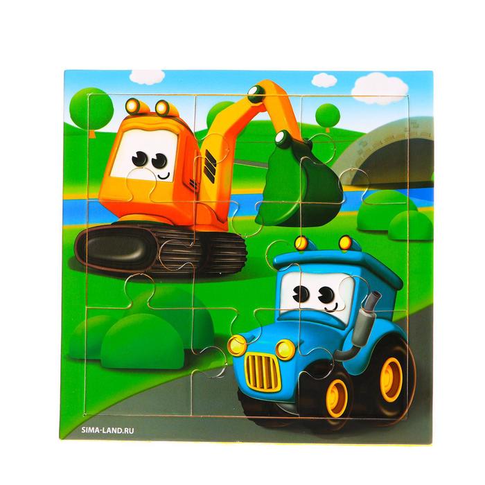 Развивающий пазл «Машинки», 15х15 см
Развивающий пазл «Машинки», 15х15 см