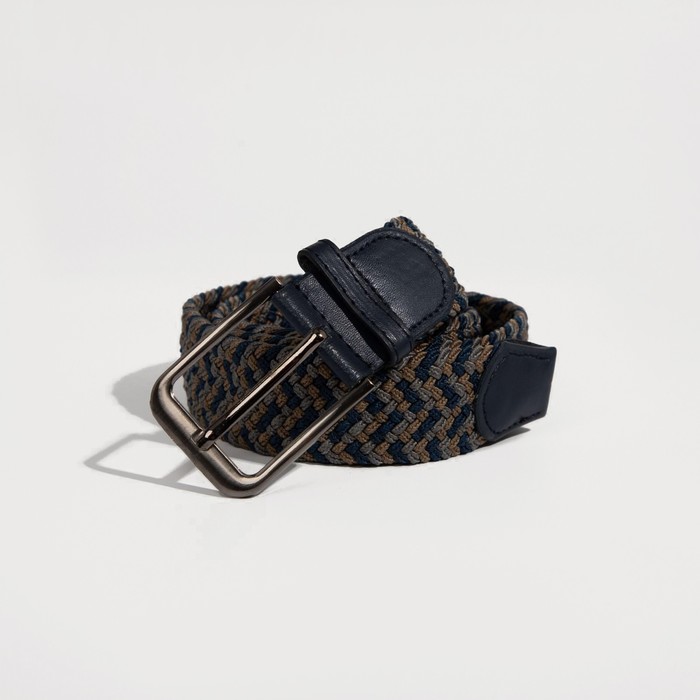 Ремень мужской, ширина 4 см, резинка, плетёнка, цвет синий/серый
Ремень мужской, ширина 4 см, резинка, плетёнка, цвет синий/серый