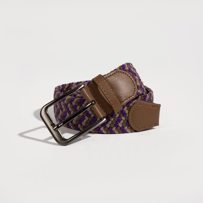 Ремень мужской, ширина 4 см, резинка, плетёнка, цвет коричневый/фиолетовый
Ремень мужской, ширина 4 см, резинка, плетёнка, цвет коричневый/фиолетовый