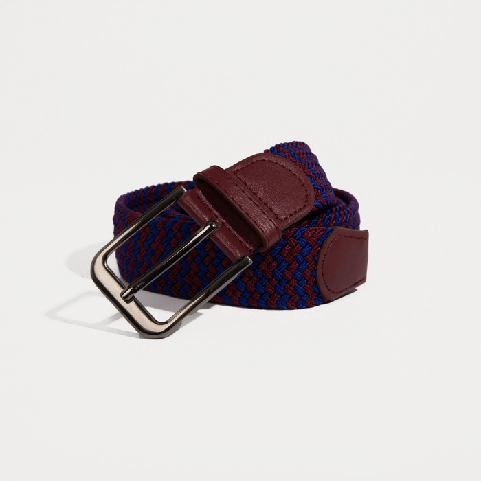 Ремень мужской, ширина 4 см, резинка, плетёнка, цвет бордовый/синий
Ремень мужской, ширина 4 см, резинка, плетёнка, цвет бордовый/синий
